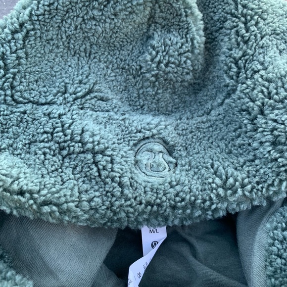 Lululemon Women's Scuba Oversized Half-Zip Fleece Hoodie in Smoked Spruce BNWT - Picture 3 of 10